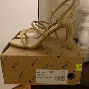 Mix No 6 gold heels